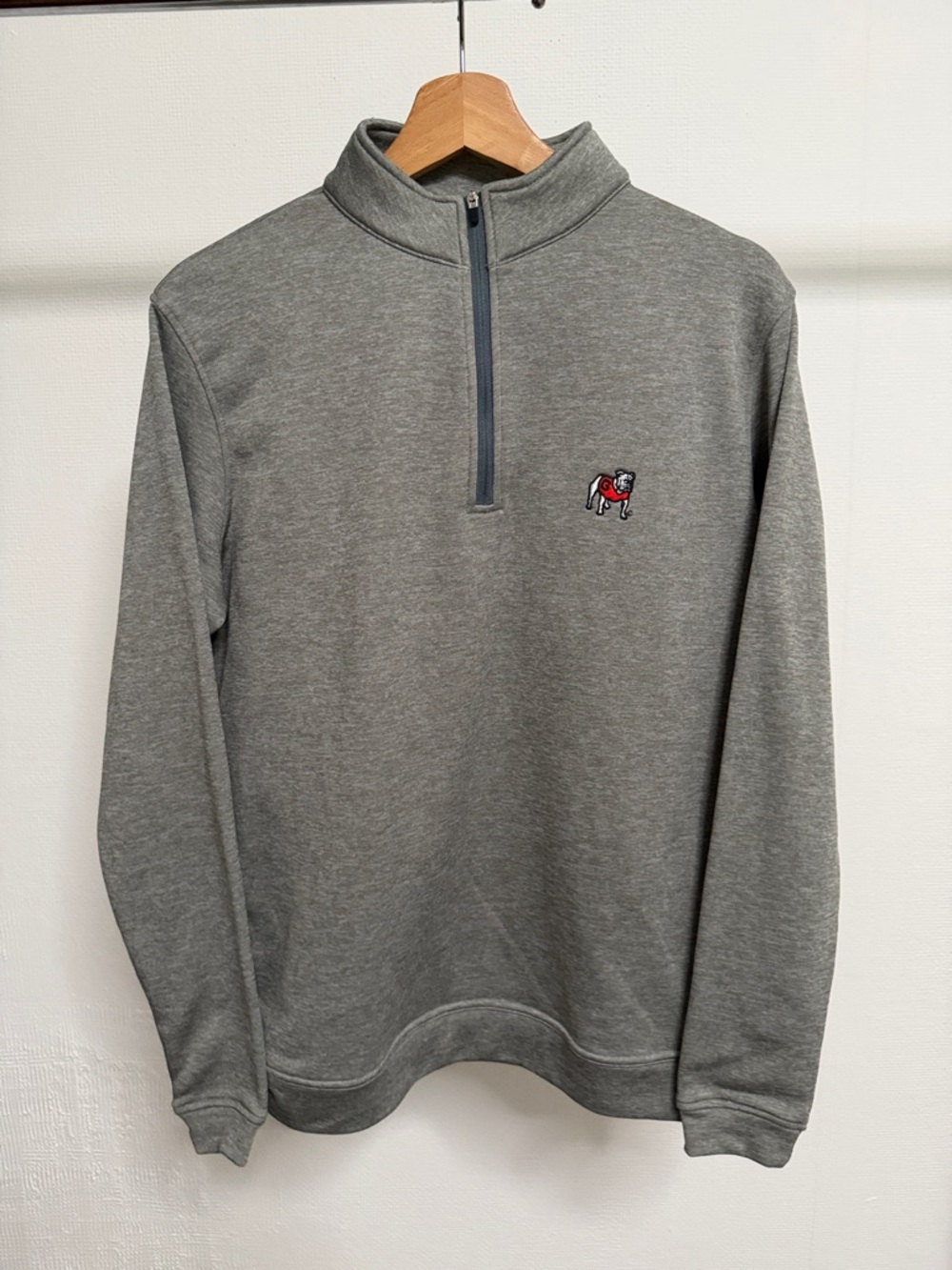 Peach State Pride UGA Quarter Zip in heather gray